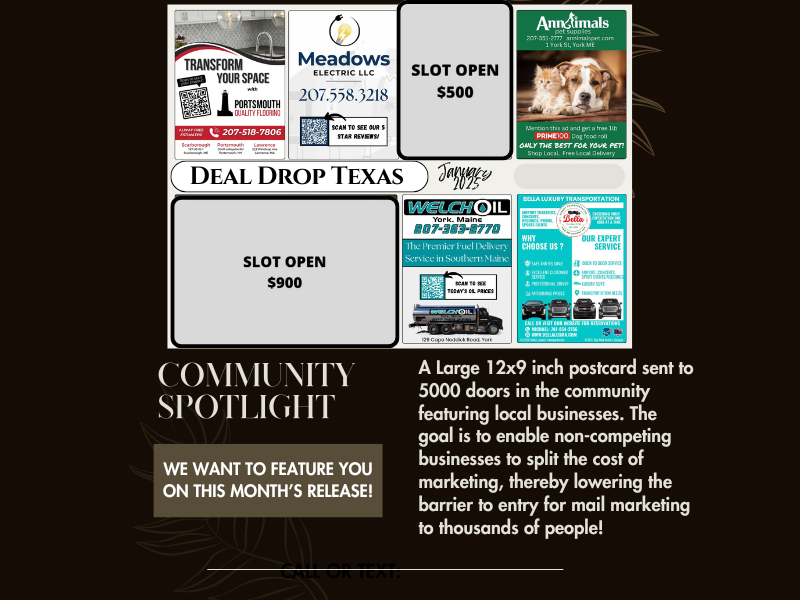 Deal Drop Postcard Example